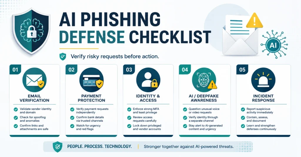 AI Phishing Defense Checklist for Business Teams