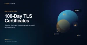 100-day TLS certificates visual showing shorter certificate lifetimes and renewal pressure