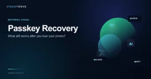 passkey recovery visual showing recovery options after losing a phone