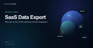 SaaS data export visual showing business context that can be lost during export